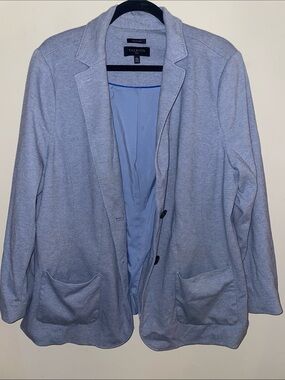 Talbots Light Blue Women's Knit Blazer